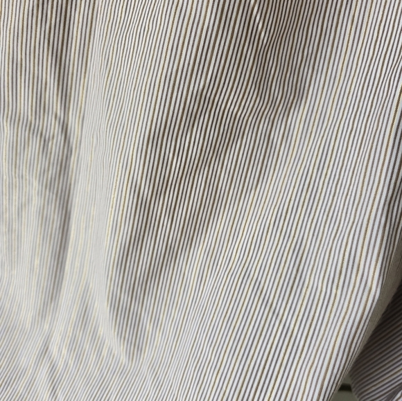 Liz Claiborne Metallic Pinstripe Tunic Sz M Women Flare 3/4 Sleeve Minimalist - Picture 8 of 13